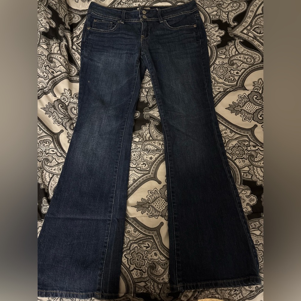 Aeropostale Women's Blue Flared Jeans-Low Rise